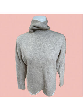 Bleu Gray Merino Wool & Cashmere Turtleneck Sweater Size L
